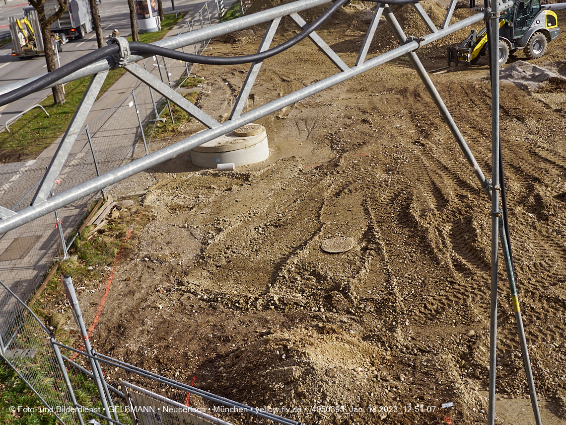 18.01.2023 - Baustelle an der Quiddestraße Haus für Kinder in Neuperlach